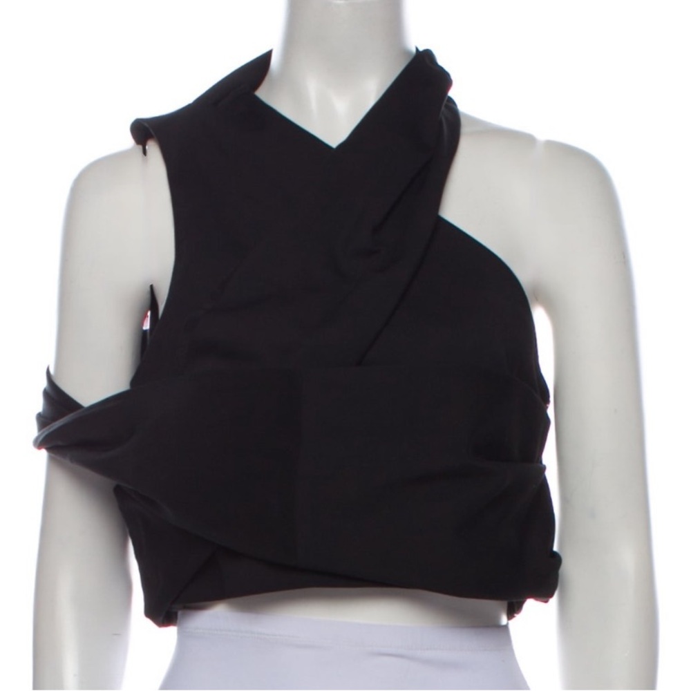 Tibi Black Wrap Vest